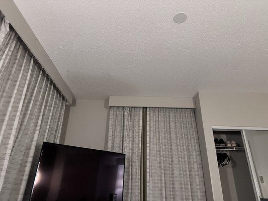 Stained popcorn ceiling