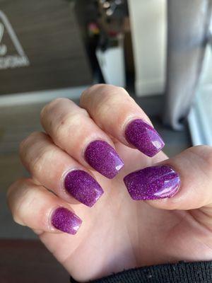 Purple Dip Nails