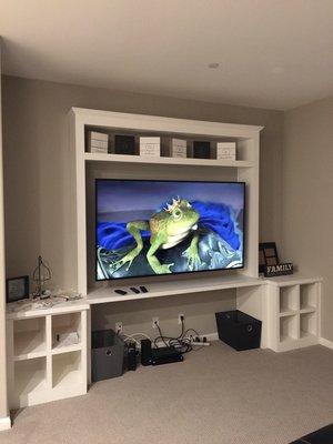 70" in cabinetry.