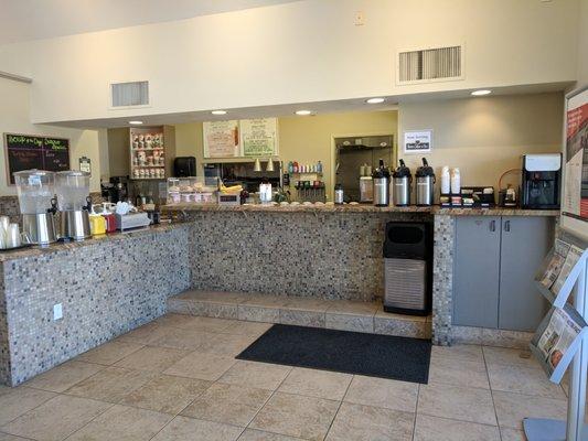 Refreshment bar inside the clubhouse.