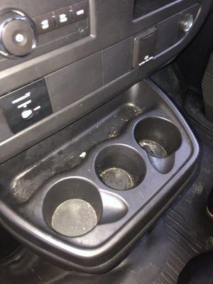 Very dirty cup holders