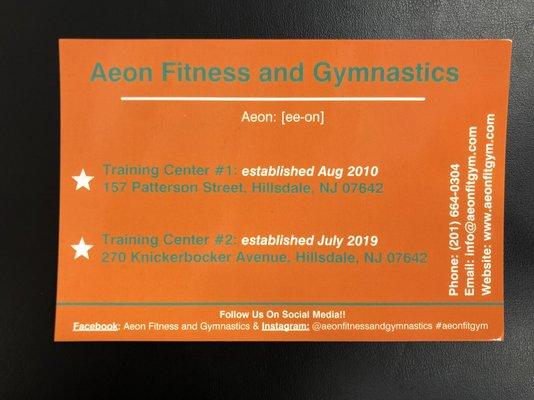 Aeon Business Card Information 1