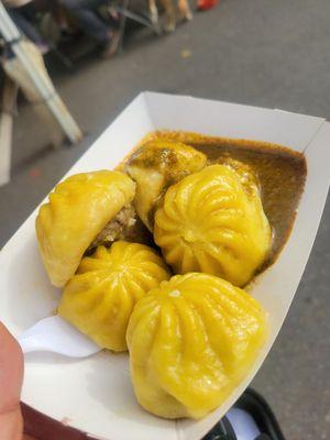 Beef and cheese momo