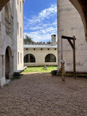 Empty courtyard in the middle. Shape of it is strange