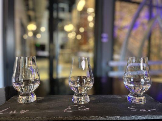 Vodka flight!  Lavender, earl grey, and Serrano.