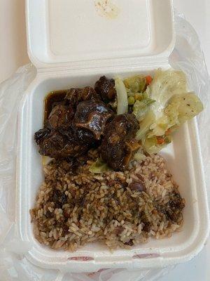 Mini plate oxtails and veggies