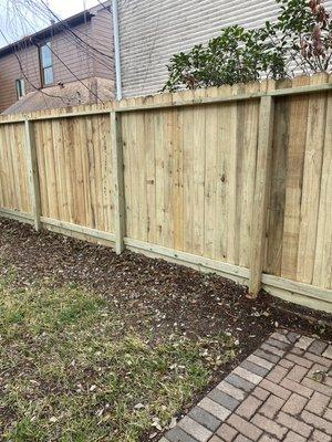 Wooden fence