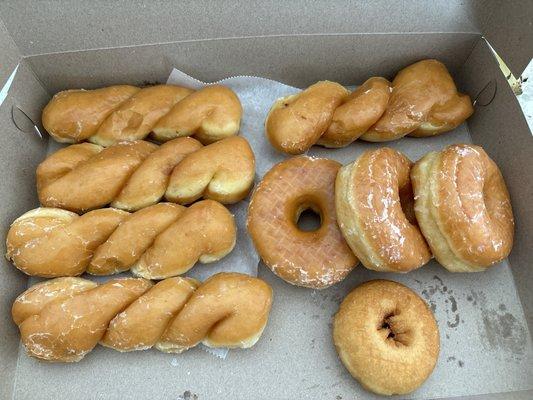 Glazed donuts--so fresh and fluffy!