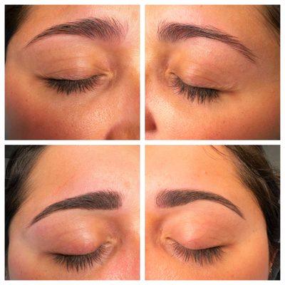 before and after--intense brow tint done by Leslie