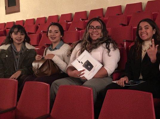 Sisters enjoying this wonderful theatre.