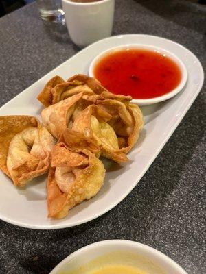 Crabmeat Cheese Wontons Dinner