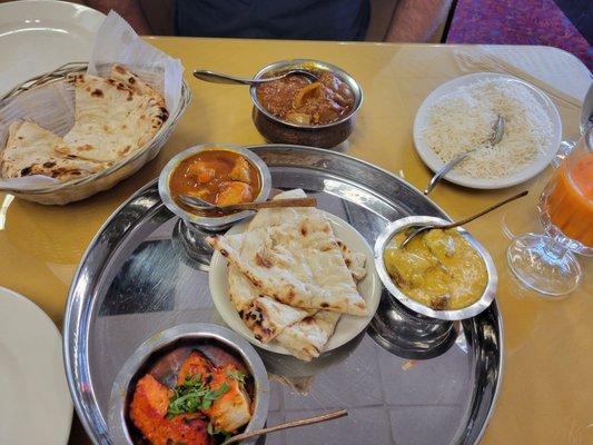 Lamb Balti and meat thali- I felt it needed more seasoning. The chicken breast was too dry for the curry in thali