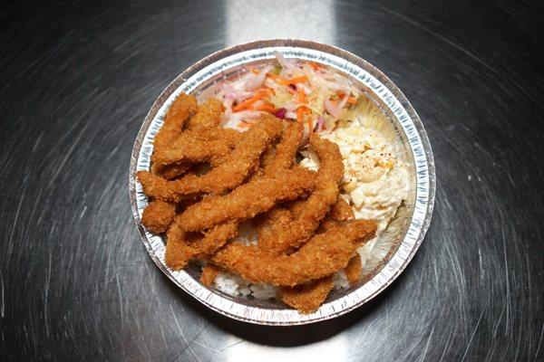 Pork katsu strip bowl