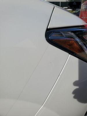 After the dent repair.