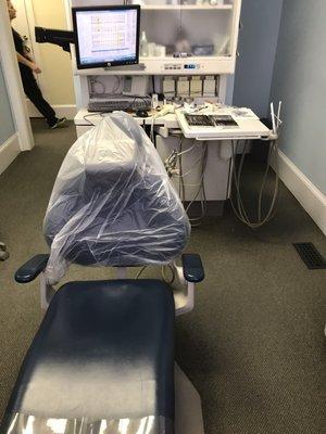 Dental room and tv for you to watch