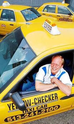 Yellow Checker Taxi Cab