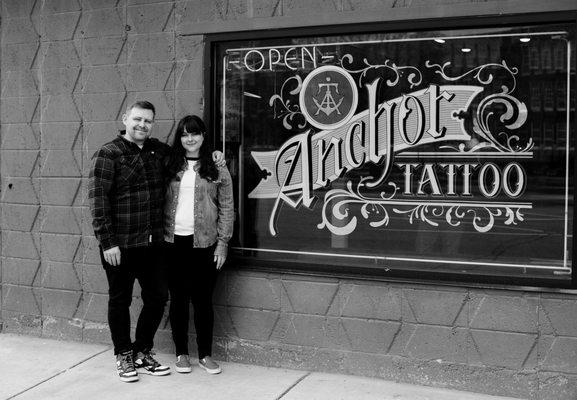 Charles and Ashley, shop owners.