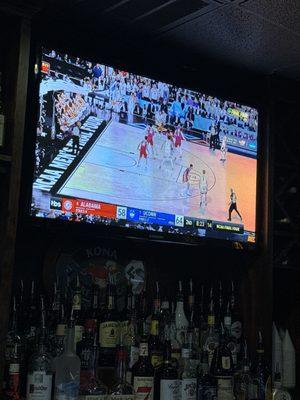 Plenty of sports playing on the Tvs