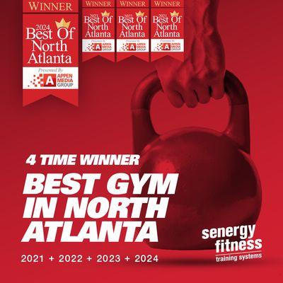 Voted Best Gym of North ATL for the 4th year in a row!!! Whoop!!!