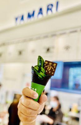 12/19/2020: Matcha Soft Serve with cone