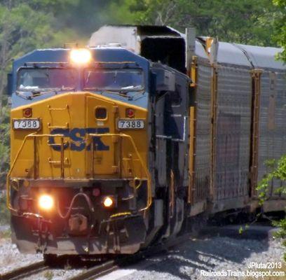 C44-9 auto-rack freight. East bound, heading for Syracuse,N.Y.