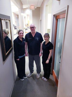 Dr. Harris with his Gentle Dental Assistants