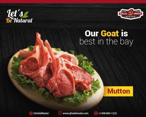 Let's be Natural! Address: 1538 S De Anza Blvd, San Jose, California #halal #halalmeats #goat #premium #quality #mutton #bestinthebay