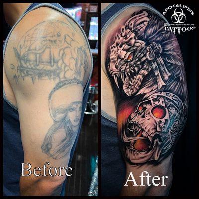 Coverup tattoo / apocalipsis tattoos best tattoo shop in Chicago