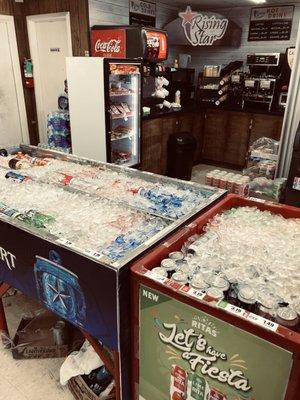 Iced beer and coffee bar