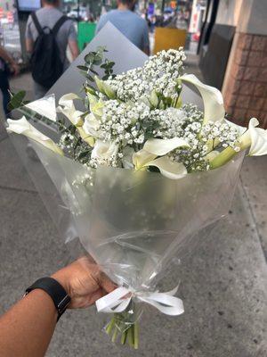 White calla lilies for my love