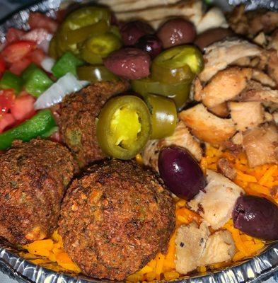 Chicken & Falafel Rice Bowl