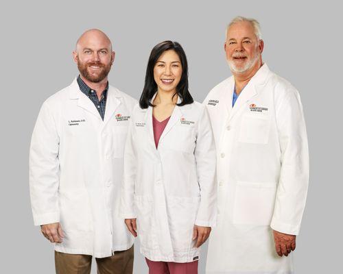 Our doctors:  Dr. Robinson, Dr. Kim & Dr. Ackerman