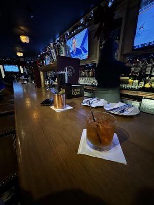 Smoked Old Fashioned and Spiced Mule.