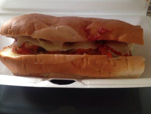 Yummy meatball sub from sub city, very good place!