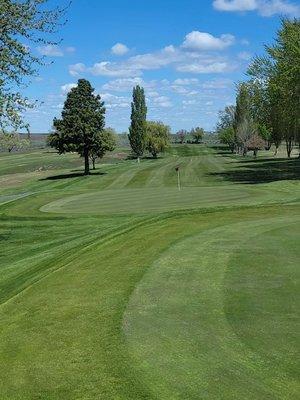 Looking down 9th hole fairway.