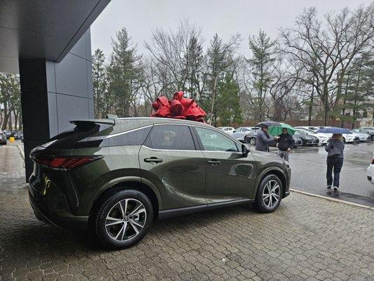 Yes! You can take a selfie with the big bow on your car!