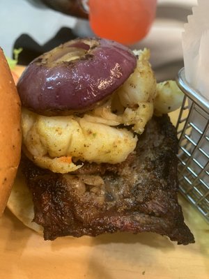 Surf and turf burger.