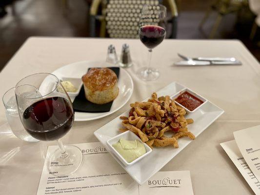 Fried Calamari & Rosemary Bread