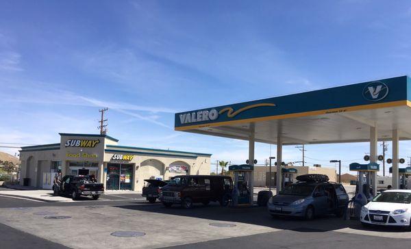 Inside Valero gas station mini market.