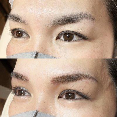 Microblading eyebrows