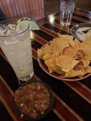 Margarita and Chips and Salsa