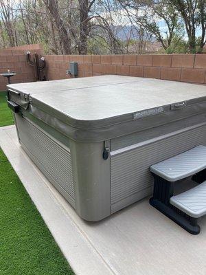 Hot tub with electrical work.