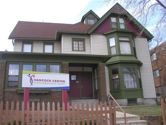 The century old Victorian style building which houses Hancock Center, just a few blocks from the State Capitol.