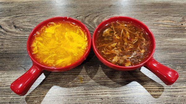 Egg Drop Soup and Hot & Sour Soup