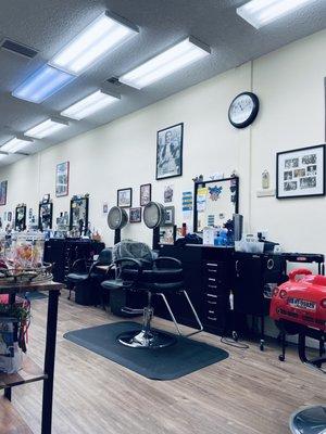 The back of the salon, I am sitting In the sink at the moment, getting my hair washed