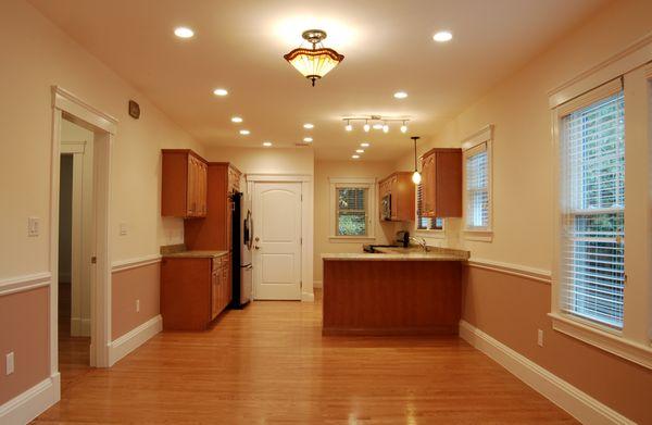 One of hundreds of hardwood floors installed by Bourke