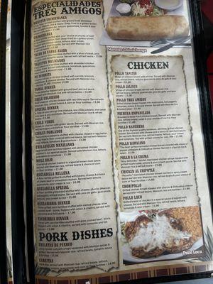 Chicken, Pork, & Specialties