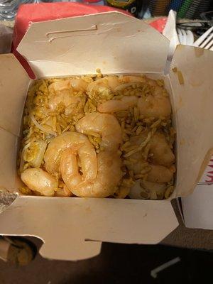 Shrimp fried rice. Tons of shrimp.