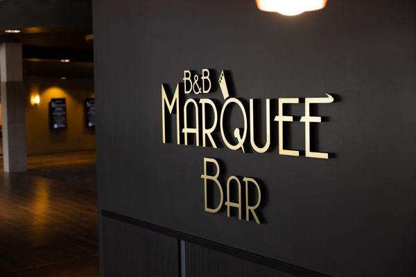 B&B Marquee Bar sign