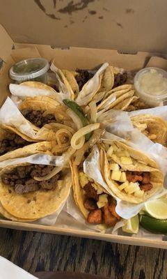 10 Tacos- Steak and Marinated Pork